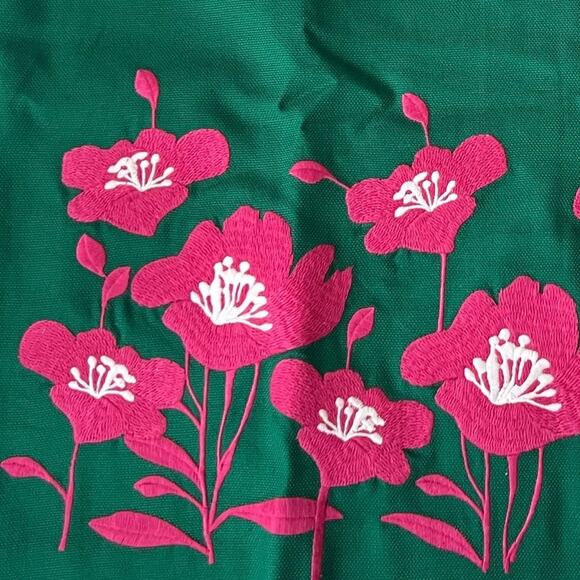 BODEN British Embroidered Pink Tan Pencil Skirt 8R - Picture 4 of 6